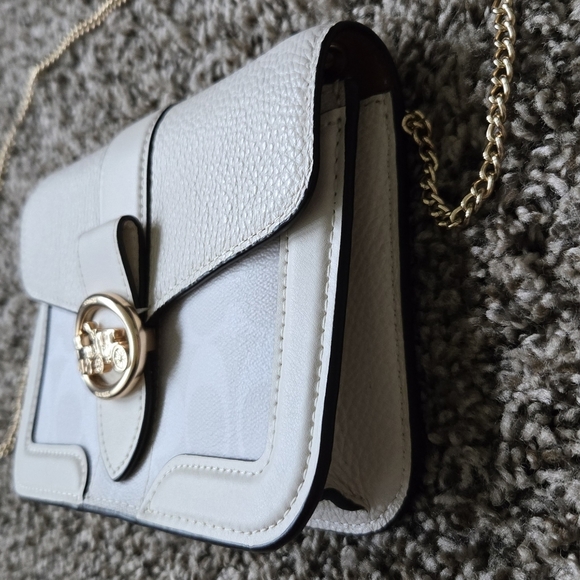 Coach Georgie Shoulder Bag Signature White Cream Light Pink - Picture 4 of 10